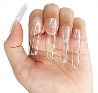 Allkem Extra Long Square 500 Pcs | Clear Soft Gel Nails