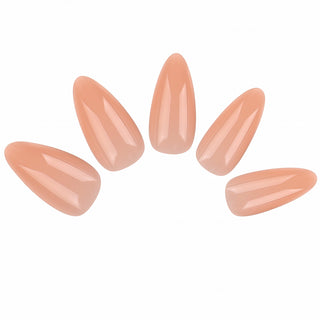 Allkem Short Almond 504 Pcs | Nude Tone Soft Gel Nails