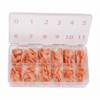 Allkem Short Almond 504 Pcs | Nude Tone Soft Gel Nails
