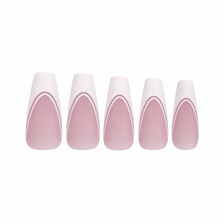 Allkem Double French Medium Long Ballerina 240 Pcs | Neutrals - Chic Soft Gel Nail Tips