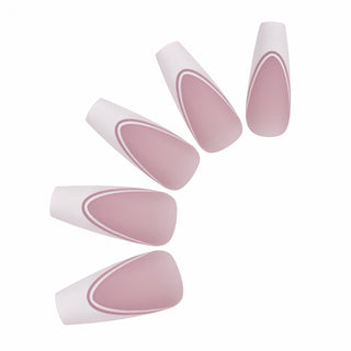 Allkem Double French Medium Long Ballerina 240 Pcs | Neutrals - Chic Soft Gel Nail Tips