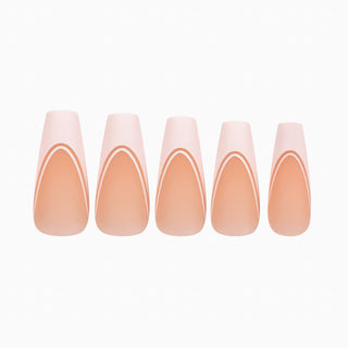 Allkem Double French Medium Long Ballerina 360 Pcs | Neutrals - Bold Soft Gel Nail Tips