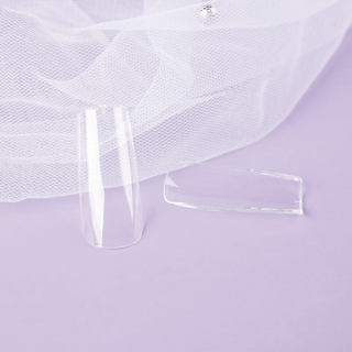 Allkem Extra Long Square 500 Pcs | Clear Soft Gel Nails