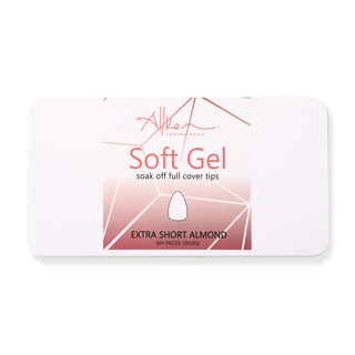 Allkem Extra Short Almond 504 Pcs | Clear Soft Gel Nails