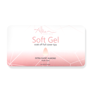 Allkem Extra Short Almond 504 Pcs | Nude Tone Soft Gel Nails