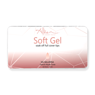 Allkem French XXL Ballerina 360 Pcs | Nude Tone Soft Gel Nails