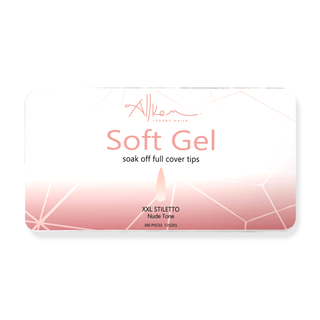 Allkem XXL Stiletto 360 Pcs | Nude Tone Soft Gel Nails