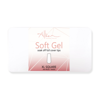 Allkem Extra Long Square 500 Pcs | Clear Soft Gel Nails
