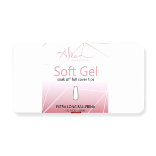 Allkem Extra Long Ballerina 520 Pcs | Clear Soft Gel Nails