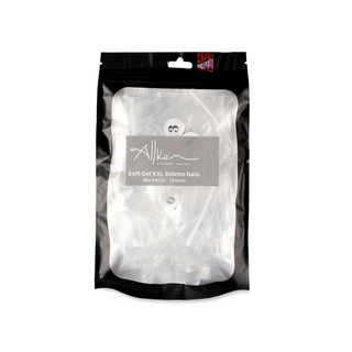 Allkem XXL Stiletto 504 Pcs | Clear Soft Gel Nails Refill Bag