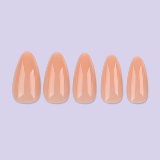 Allkem Short Almond 504 Pcs | Nude Tone Soft Gel Nails