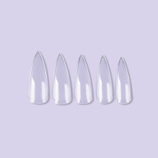 Allkem Extra Long Stiletto 500 Pcs | Clear Soft Gel Nails
