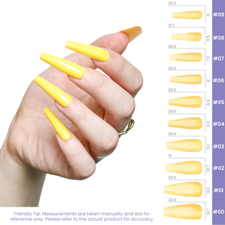 Mustard Extra Long Ballerina Press On Nails