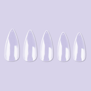 Allkem Short Stiletto 504 Pcs | Clear Soft Gel Nails