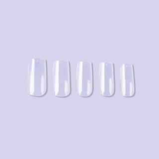 Allkem Medium Long Square 500 Pcs | Clear Soft Gel Nails