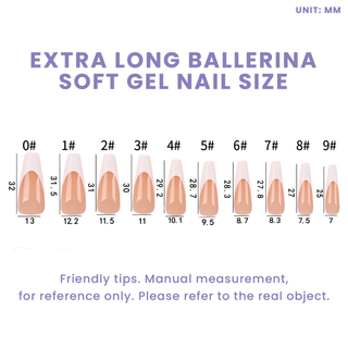 Allkem French XL Ballerina 364 Pcs | Nude Tone Soft Gel Nails