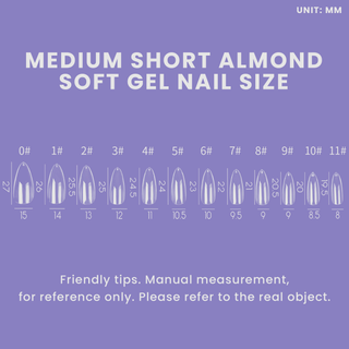 Allkem Short Almond 504 Pcs | Clear Soft Gel Nails