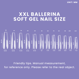 Allkem XXL Ballerina 504 Pcs | Clear Soft Gel Nails Refill Bag