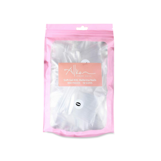 Allkem XXL Ballerina 504 Pcs | Clear Soft Gel Nails Refill Bag