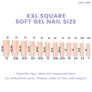 Allkem  XXL Square 360 Pcs | Nude Tone Soft Gel Nail Tips