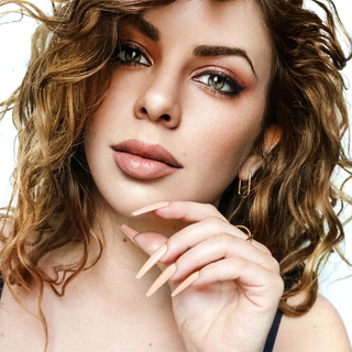 Nude Extra Long Ballerina Press on Nails