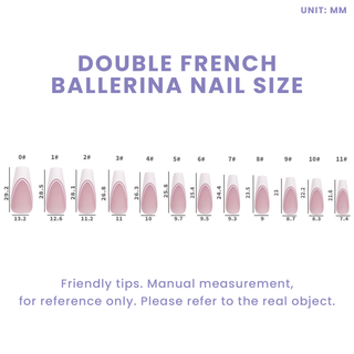 Allkem Double French Medium Long Ballerina 240 Pcs | Neutrals - Chic Soft Gel Nail Tips