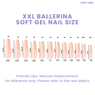 Allkem XXL Ballerina 360 Pcs | Nude Tone Soft Gel Nails