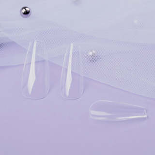 Allkem Medium Ballerina 504 Pcs | Clear soft Gel Nails