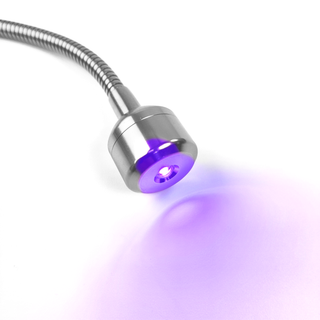Flash Cure Portable Gooseneck UV LED Nail Lamp for Gel Nail Polish - Silver