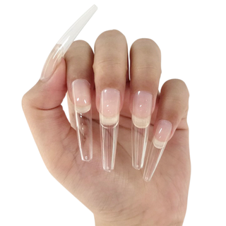 Allkem XXL Ballerina 504 Pcs | Clear Soft Gel Nails Refill Bag