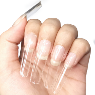 Allkem Extra Long Square 500 Pcs | Clear Soft Gel Nails