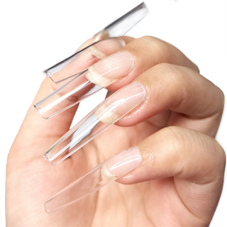 Allkem Extra Long Square 500 Pcs | Clear Soft Gel Nails