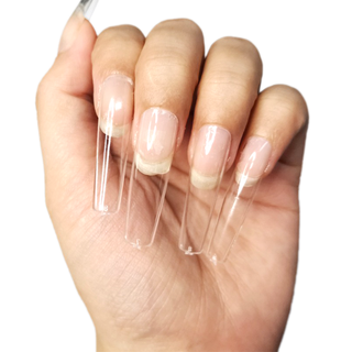 Allkem Extra Long Square 500 Pcs | Clear Soft Gel Nails