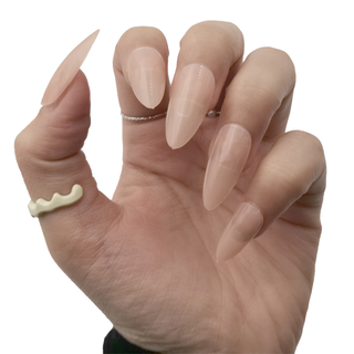 Allkem Short Almond 504 Pcs | Nude Tone Soft Gel Nails