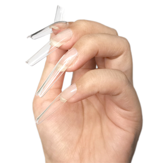 Allkem Extra Long Square 500 Pcs | Clear Soft Gel Nails