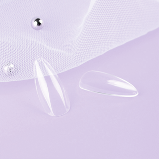 Allkem Short Almond 504 Pcs | Clear Soft Gel Nails