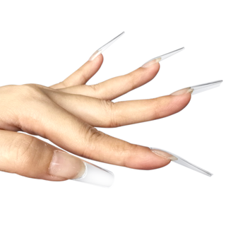 Allkem Extra Long Square 500 Pcs | Clear Soft Gel Nails
