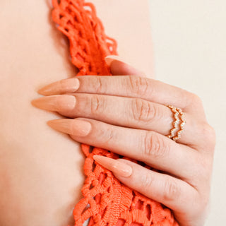 Allkem Short Stiletto 504 Pcs | Nude Tone Soft Gel Nails