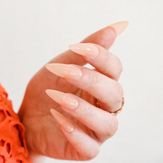 Allkem Short Stiletto 504 Pcs | Nude Tone Soft Gel Nails