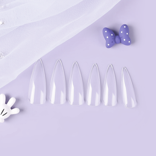 Allkem Extra Long Stiletto 500 Pcs | Clear Soft Gel Nails