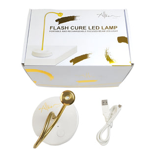 Flash Cure Portable Gooseneck UV LED Nail Lamp for Gel Nail Polish - Gold