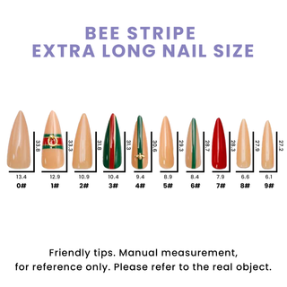 Bee Stripe Extra Long Sculpted Stiletto Press on Nails