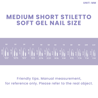 Allkem Short Stiletto 504 Pcs | Clear Soft Gel Nails