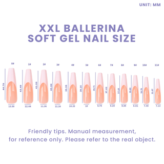 Allkem French XXL Ballerina 360 Pcs | Nude Tone Soft Gel Nails
