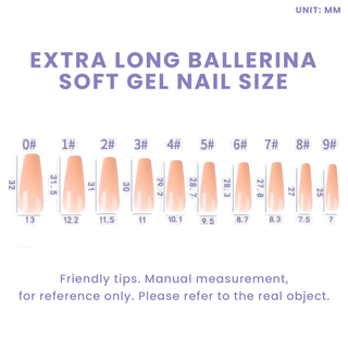 Allkem Extra Long Ballerina 520 Pcs | Nude Tone Soft Gel Nails