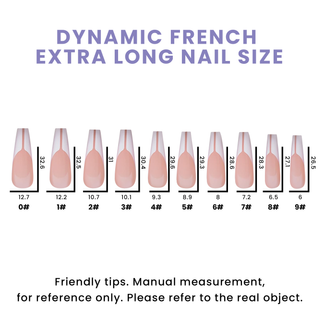 Dynamic French Extra Long Ballerina Press On Nails