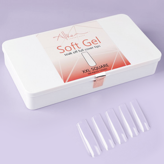 Allkem XXL Square 360 Pcs | Clear Soft Gel Nails