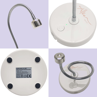 Flash Cure Portable Gooseneck UV LED Nail Lamp for Gel Nail Polish - Silver