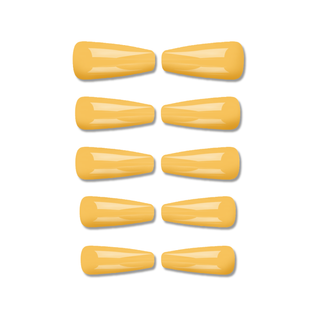 Mustard Extra Long Ballerina Press On Nails