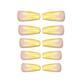Sunburst Yellow Ombre Extra Long Stiletto Press On Nails